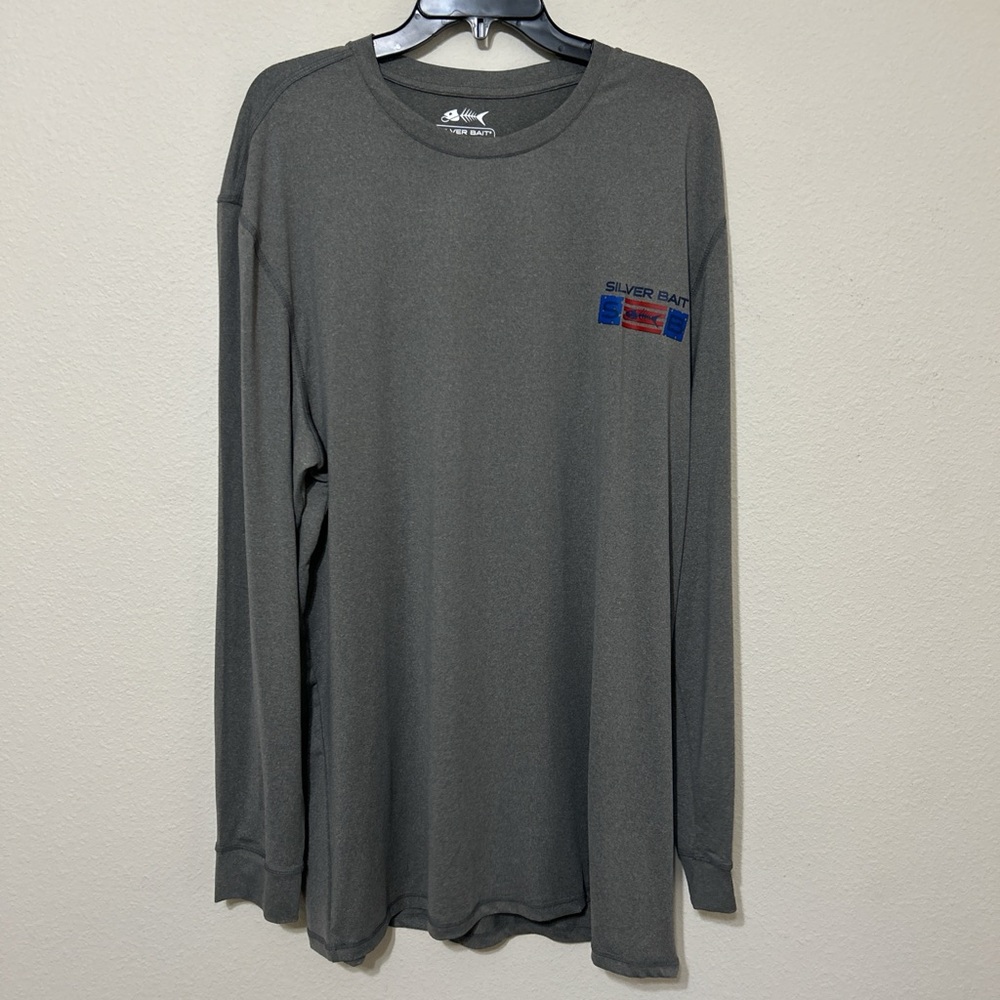 NWT Silver Bait Performance Fishing Shirt XLT - UPF 50+ Vented Stretch